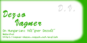 dezso vagner business card